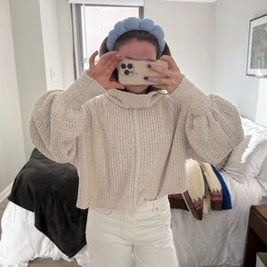 Free People Be Yours Pullover Sweater in Vanilla Bean